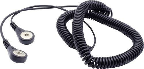 Quadrios ESD-Erdungskabel mit Druckknopf 4mm in Schwarz, Länge: 3,60 m - Bild 1