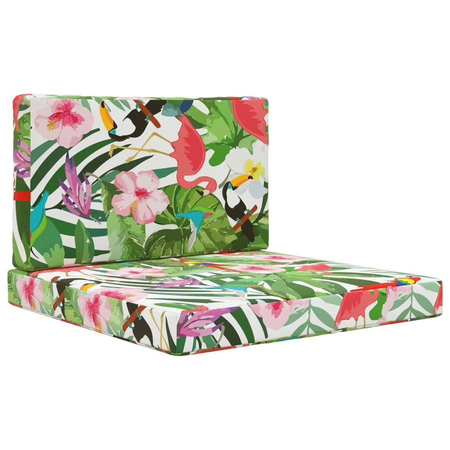 vidaXL Sofakissen für Draußen 2-teiliges Set aus Polyester in Bunt, B/B: 80 x 80 cm - Bild 2