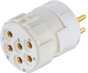 HARTING M23 Einsatz 09151062703 in Weiß mit 6 Polen aus Kunststoff - Bild 1