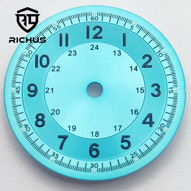 RICHUS Uhrenzifferblatt, 29 mm, Grün, Leuchtend, Uhrenzubehör - Bild 1