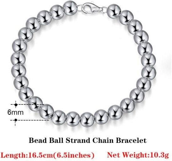 Orsa Jewels Perlen Armband, 925 Silber, Weiß, Unisex - Bild 1