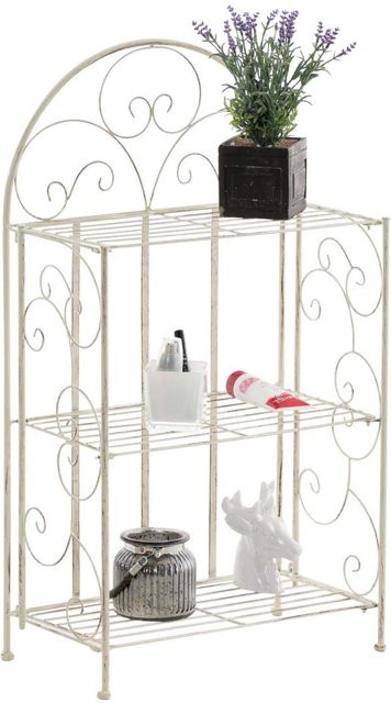 TPFGarden Standregal Rosi aus Metall in Antik-Creme, B/T/H: 81,5 x 45,5 x 24,0 cm - Bild 1