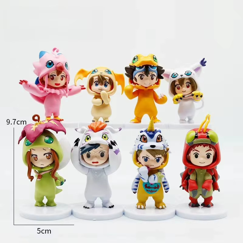Bandai Digimon Adventure Figuren, 8-teiliges Set, Anime-Modelle - Bild 3