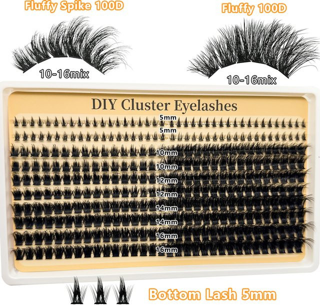 Ams 5D Fluffy Lash Bundle, Black, Unisex - Bild 1