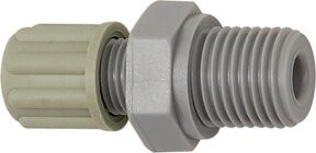 Riegler Gerade Einschraubverschraubung G 1/2 a. für 6/8 mm Schlauch aus Kunststoff in Grau - Bild 1