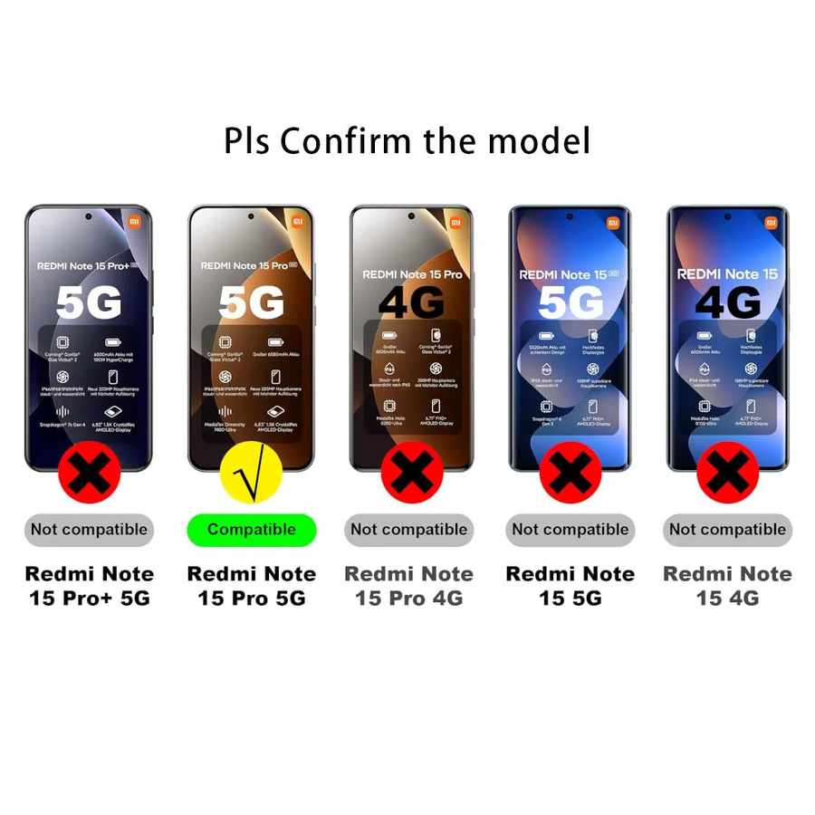 Oleophobes Schutzglas für Xiaomi Redmi Note 15 Pro 5G, transparentes Anti-Explosions-gehärtetes Glas Displayschutzfolie - Bild 4