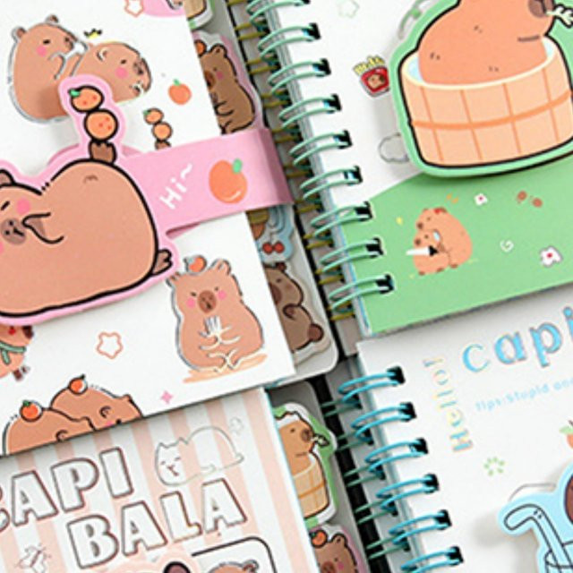 JETTING Capybara Spiralnotizbuch A7 mit Softcover und bunten Motiven - Bild 1