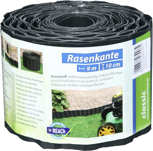 FLORAWORLD Kantenstein aus Kunststoff PET in Anthrazit und Schwarz, H x L: 10 x 900 cm - Bild 1