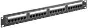 Wentronic Goobay CAT 6 Patch Panel 24 Port Schwarz UTP ungeschirmt 48,30 cm - Bild 1