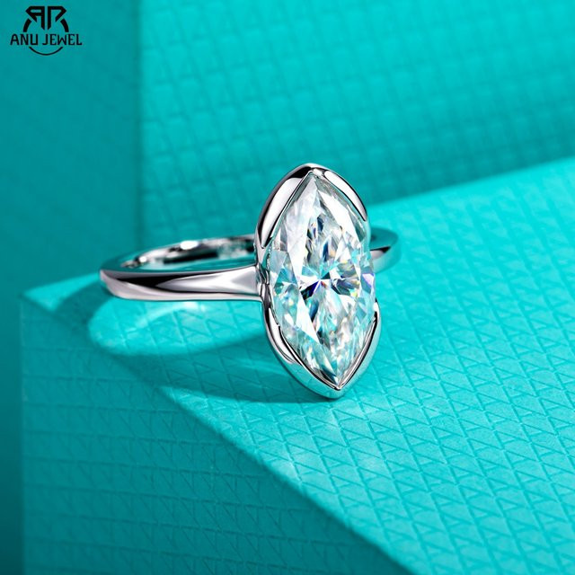 AnuJewel Verlobungsring, 925 Silber, Moissanit, Damen - Bild 1