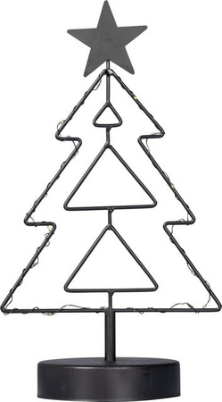 LED-Dekofigur Weihnachtsbaum von genialo in Schwarz aus Metall für die Tischdekoration im minimalistischen Design