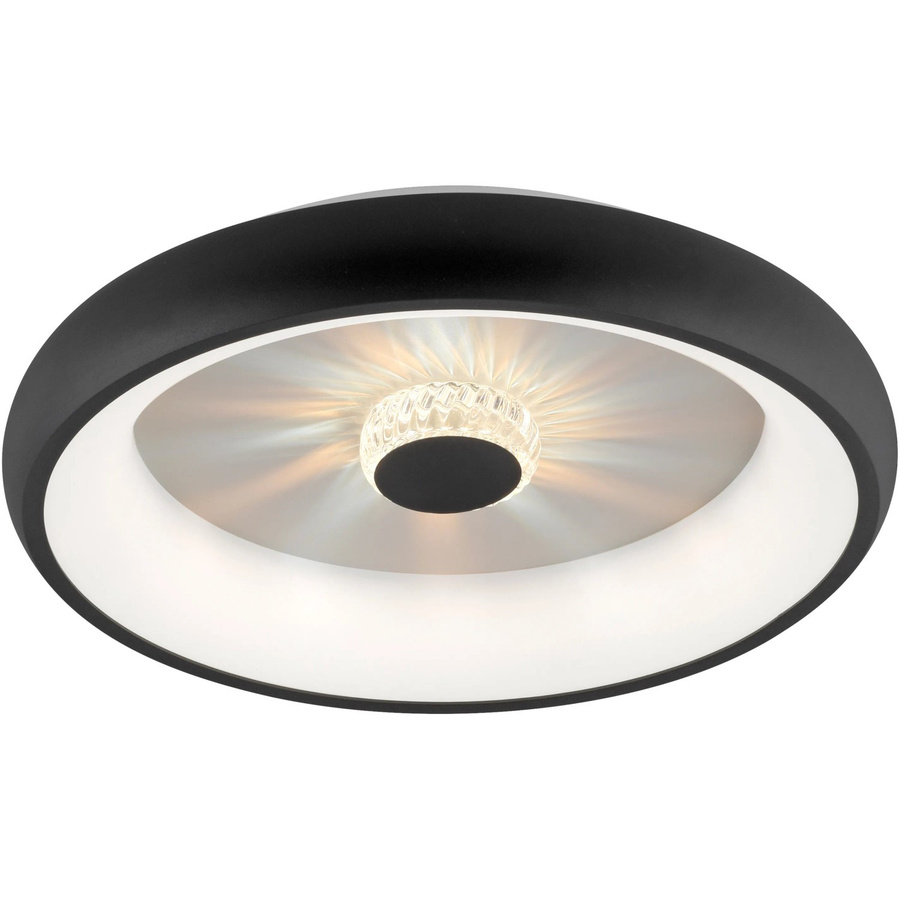 Just Light Vertigo LED-Deckenleuchte Schwarz Ø 46,5 cm dimmbar mit Fernbedienung - Bild 3