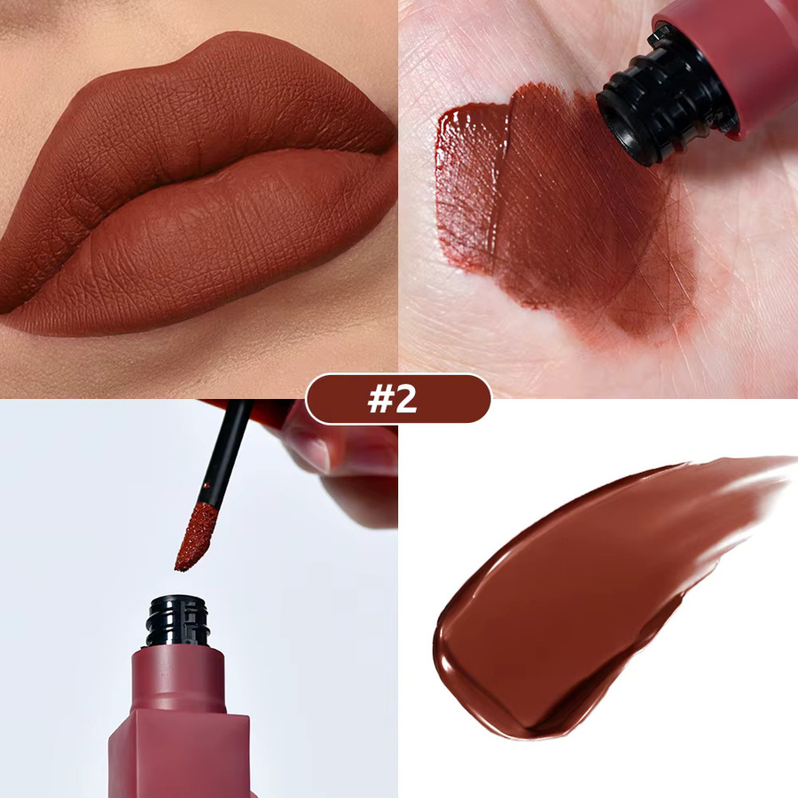 Lakerain Lipgloss, 12H Matte Lippenfarbe, Wasserfest, 6 Farbtöne - Bild 4