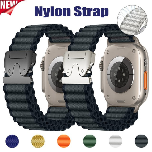 CAOWTAN Uhrenarmband Nylon, Weiß, Unisex - Bild 1