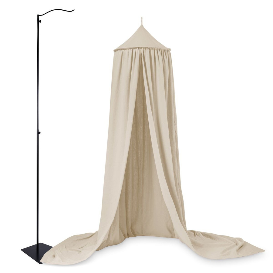 Julius Zöllner Betthimmel-Set mit Himmelstange und Baldachin in Sand/Beige - Bild 1