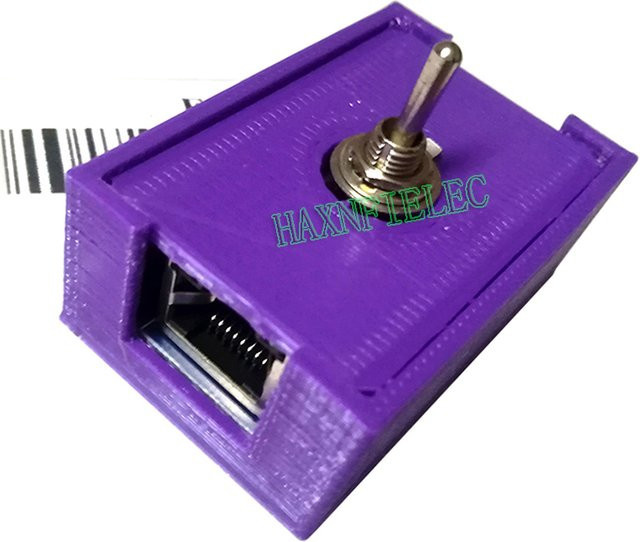RJ45 LAN CAT5/CAT6 Twisted Pair Steuerschalter Kippschalter in Lila - Bild 1