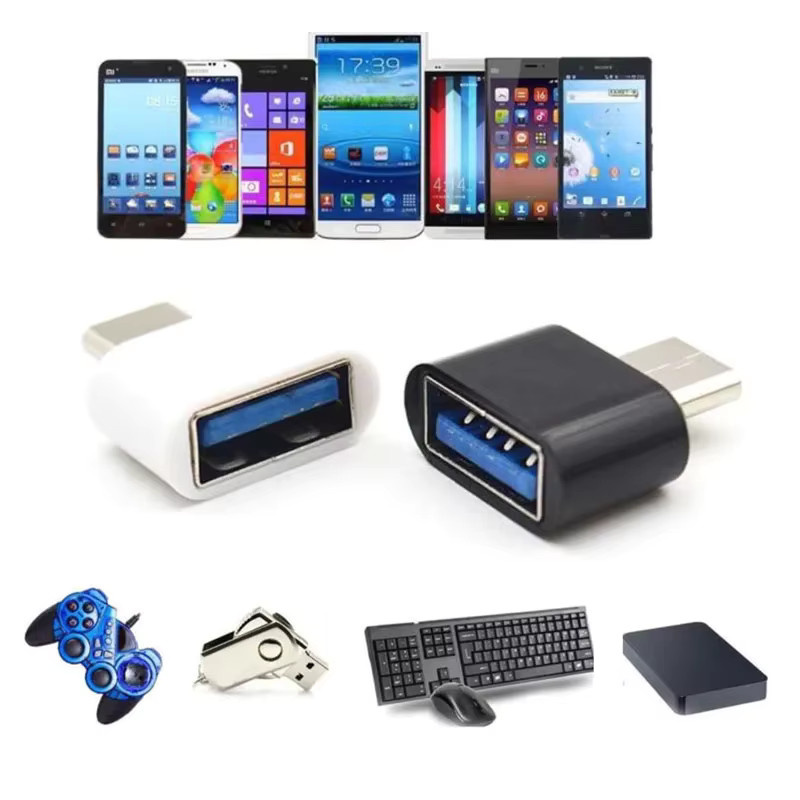 BAJEAL USB-C auf USB-A OTG Adapter Konverter USB 3.1 Stecker auf USB-A Buchse für Tablet Laptop Notebook Computer in Schwarz oder Weiß - Bild 2