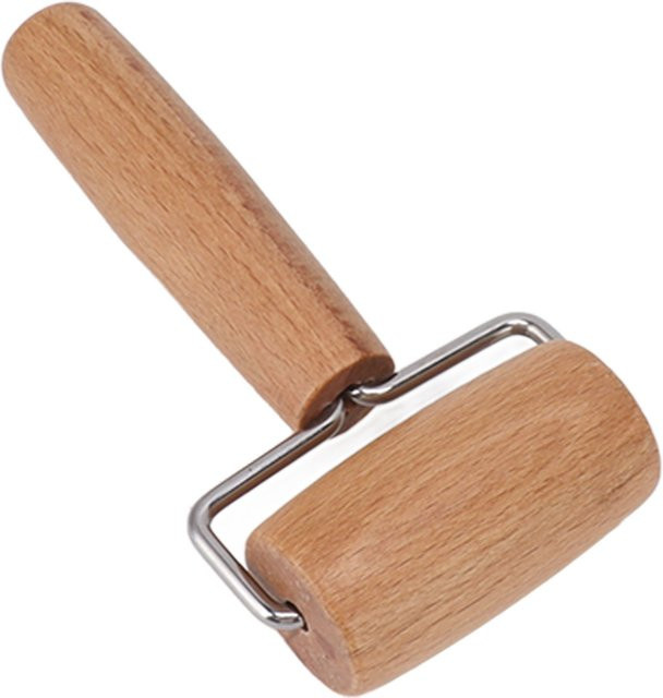 Qiilu Teigroller aus Holz in Braun, Antihaft Nudelholz für Pizza und Teig zum Backen - Bild 1