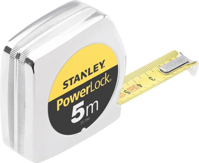 Stanley Bandmaß PowerLock in Gelb, Länge: 5 m, Breite: 1,9 cm - Bild 2