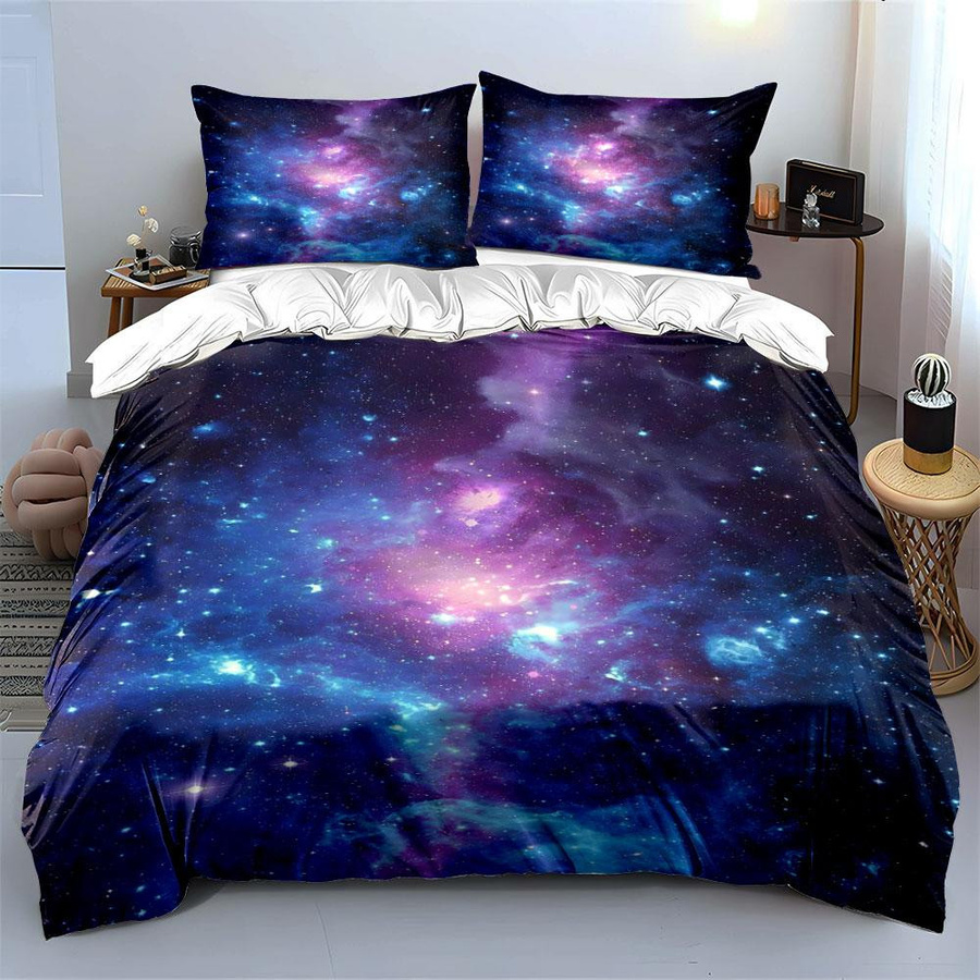 Bettwäsche-Set Galaxie und Sternenhimmel von Atlantic Textile Factory, Mehrfarbig, B/H: 135 x 200 cm - Bild 5