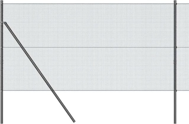 vidaXL Zaunpfosten Grau aus Stahl und PVC, B/T/H: 16 x 16 x 100 cm - Bild 1
