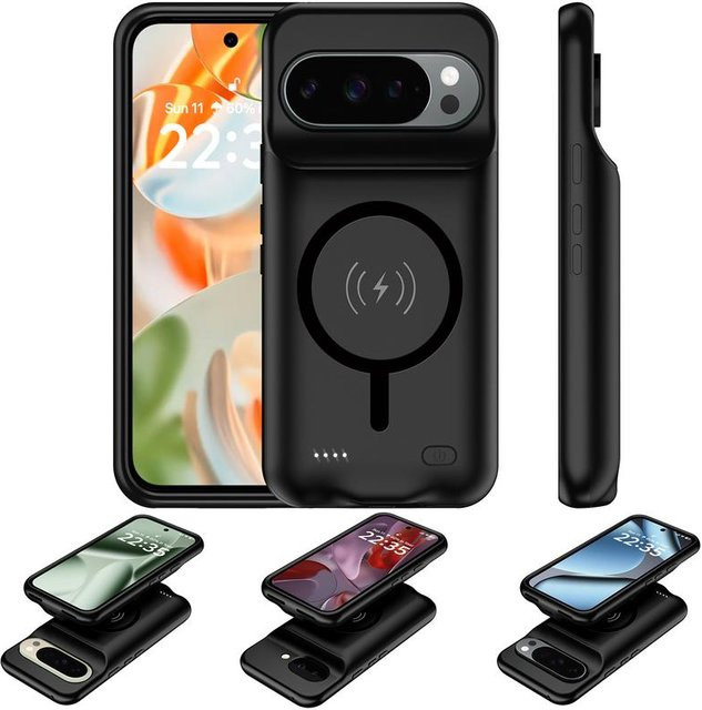 Fraternize Magnetisches kabelloses Akku-Ladegerät-Case für Google Pixel 9, 10 Pro XL, 9A und 10 in Schwarz - Bild 1
