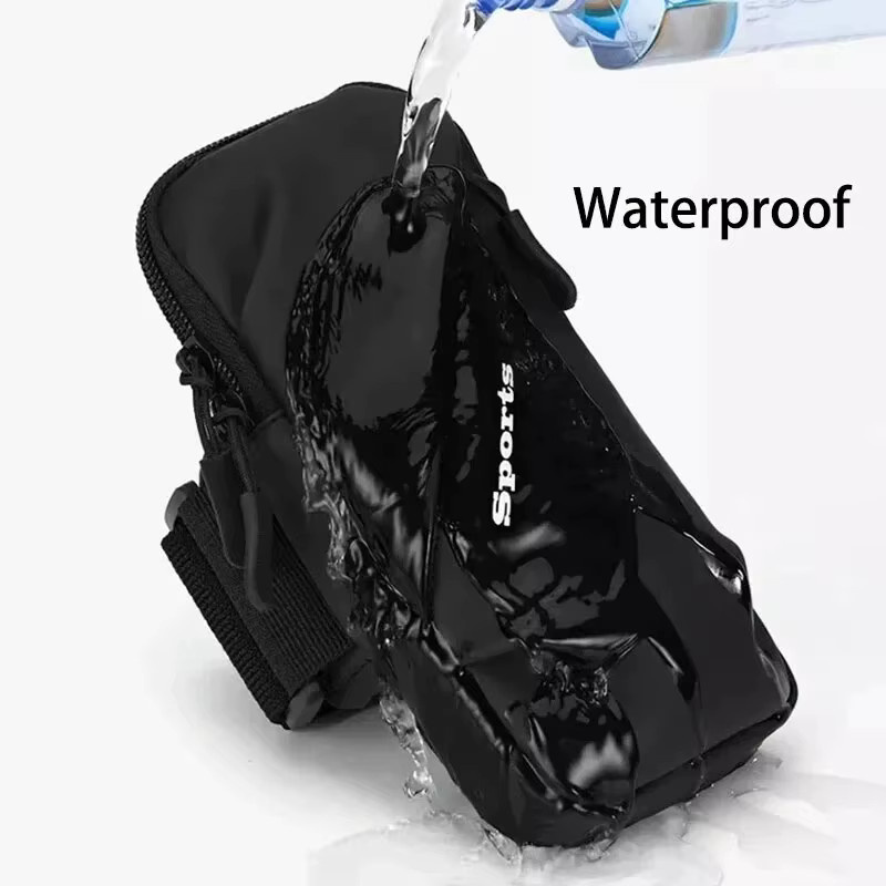 OFFBONDAGE Wasserdichte Lauf-Armtasche in Schwarz für iPhone und Samsung als universelles Sportarmband und Jogging-Handyhalter - Bild 4