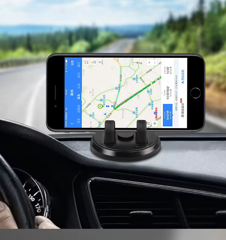 NATURIXY 360 Grad drehbarer Auto-Handyhalter aus Silikon für das Armaturenbrett, GPS-Halterung in Schwarz oder Grau - Bild 2