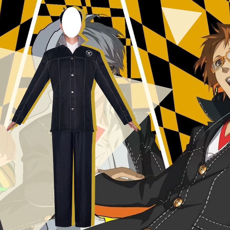 HHYRCOS Persona 4 Yu Narukami Outfit, Cosplay Kostüm, Schwarz, Set / Bundle - Bild 2