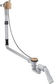 Hansgrohe Exafill S Komplettset Wanneneinlauf mit Abfluss- und Überlaufgarnitur in Gold und Silber - Bild 1
