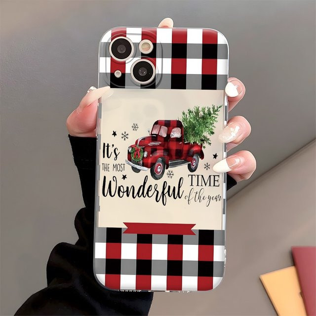 Apple Weihnachtshandyhülle für iPhone 17, 16 und 15 Serien in Transparent/Multicolour - Bild 1