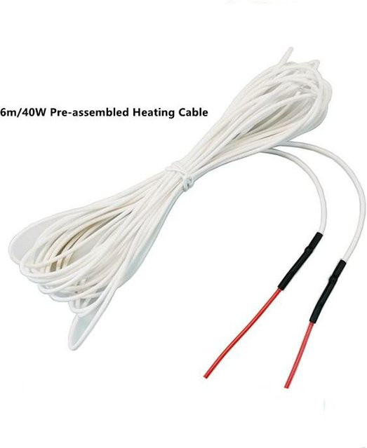 ByHeat 12V Silikonkautschuk-Heizkabel für DIY-Lenkradheizung und Sitzheizung, 6m, Weiß - Bild 1