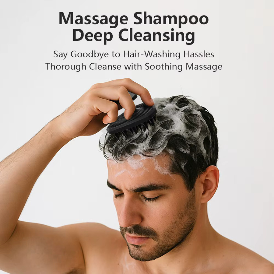 Silikon-Kopfhautbürste zur Reinigung und Exfoliation, Unisex - Bild 2