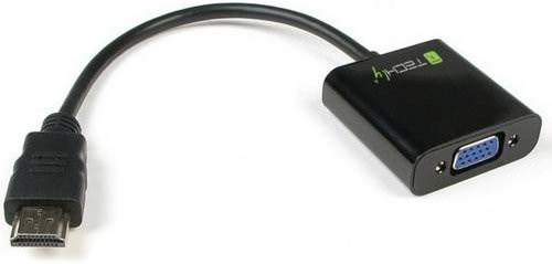 Techly AV Konverter IDATA-HDMI-VGA2 HDMI auf VGA in Schwarz - Bild 1