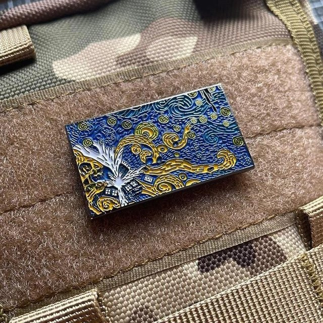 Armband Metall, Stern, Mond, Nacht, Van Gogh Malerei - Bild 1