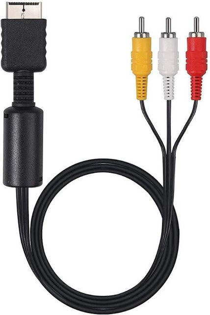 OULLX RCA AV-Kabel für PlayStation PS1 PS2 PS3 zur Verbindung mit LCD-Monitor und TV, mehrfarbig - Bild 1