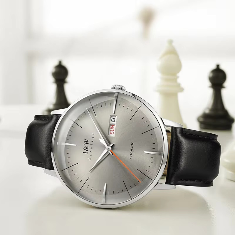 MIYOTA Armbanduhr, Automatik, Saphirglas, Edelstahl, Leder, Herren - Bild 3