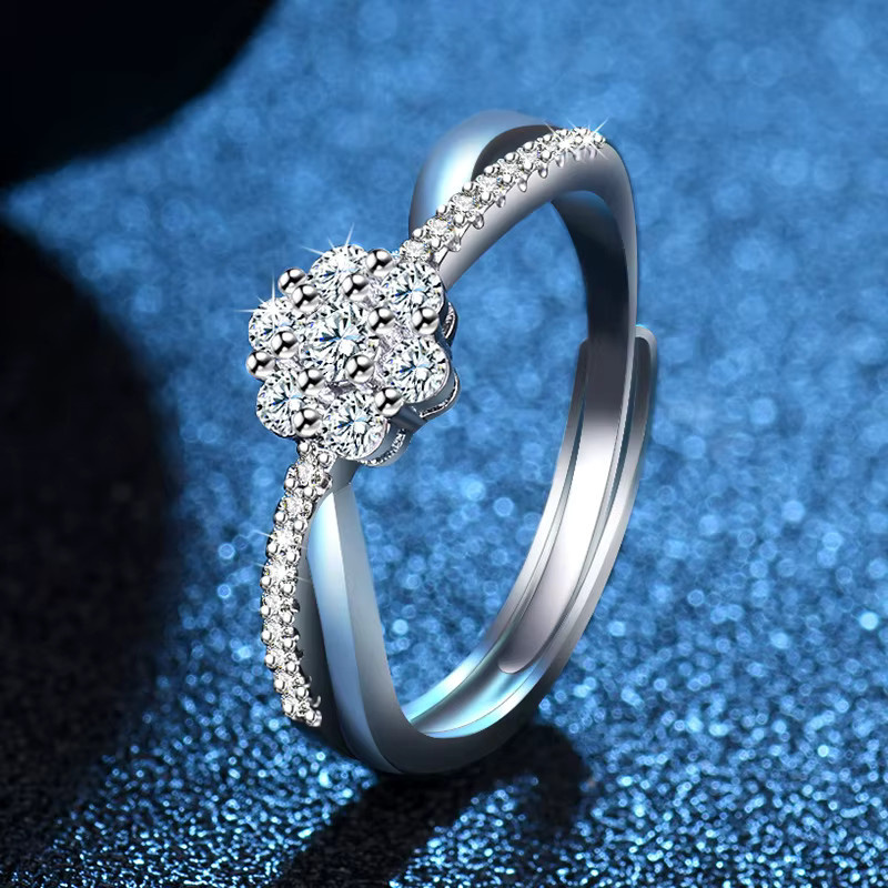 YDSMOSO Ring 925 Silber, Moissanit, Damen - Bild 3