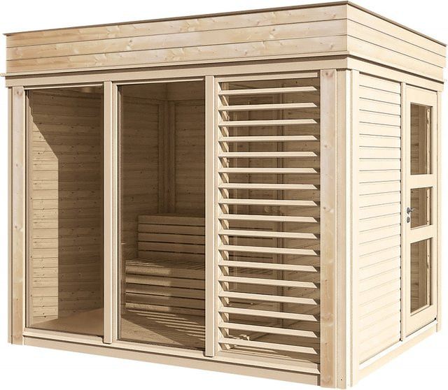 Finnhaus Wolff Gartensauna STINA 1-Raum aus Fichte und Espenholz in Braun, B x T: 300 x 200 cm - Bild 1