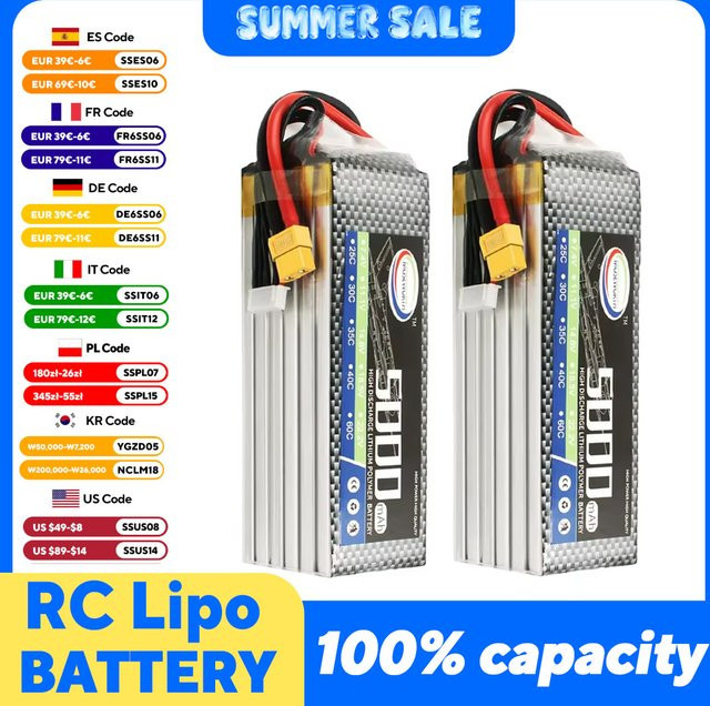 MOSEWORTH RC Lipo Batterie, Zubehör, Schwarz - Bild 1