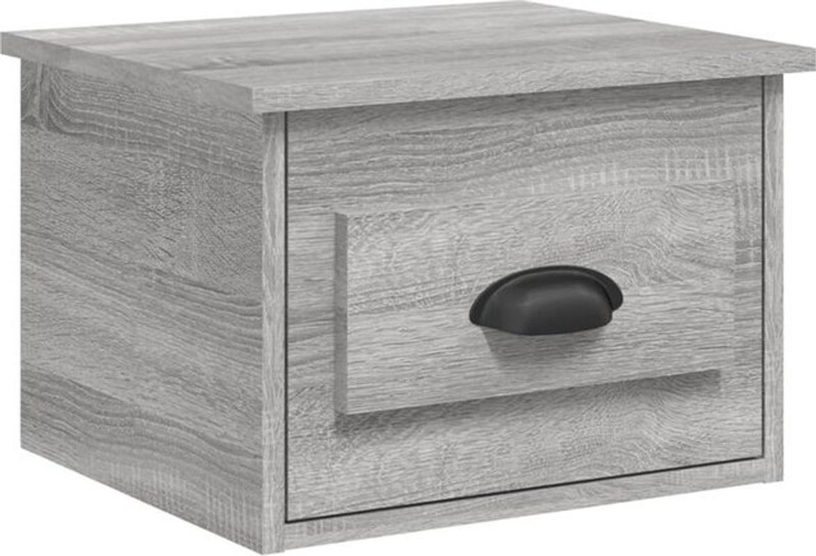 Vidaxl Wand-Nachttisch Modern in Grau aus Holzwerkstoff, B/T/H: 41,5 x 36 x 28 cm - Bild 1