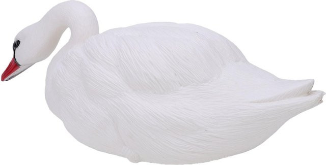 Fishine Schwan Lockvogel als schwimmende Teichdekoration aus Kunststoff in Weiß, B/T/H: 46 x 19 x 18 cm - Bild 1