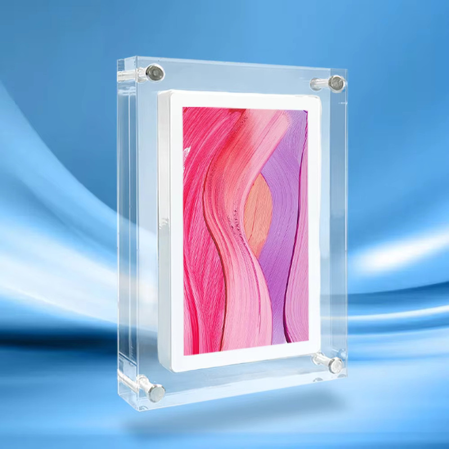 Zoeydam Digitaler Acryl Foto Rahmen mit IPS Bildschirm und 1000 mAh Akku in Transparent - Bild 2