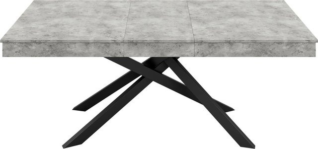 okwish Ausziehbarer Esstisch in Grau für 6-8 Personen, modern und rechteckig, B/T/H: 180 x 80 x 76 cm - Bild 1