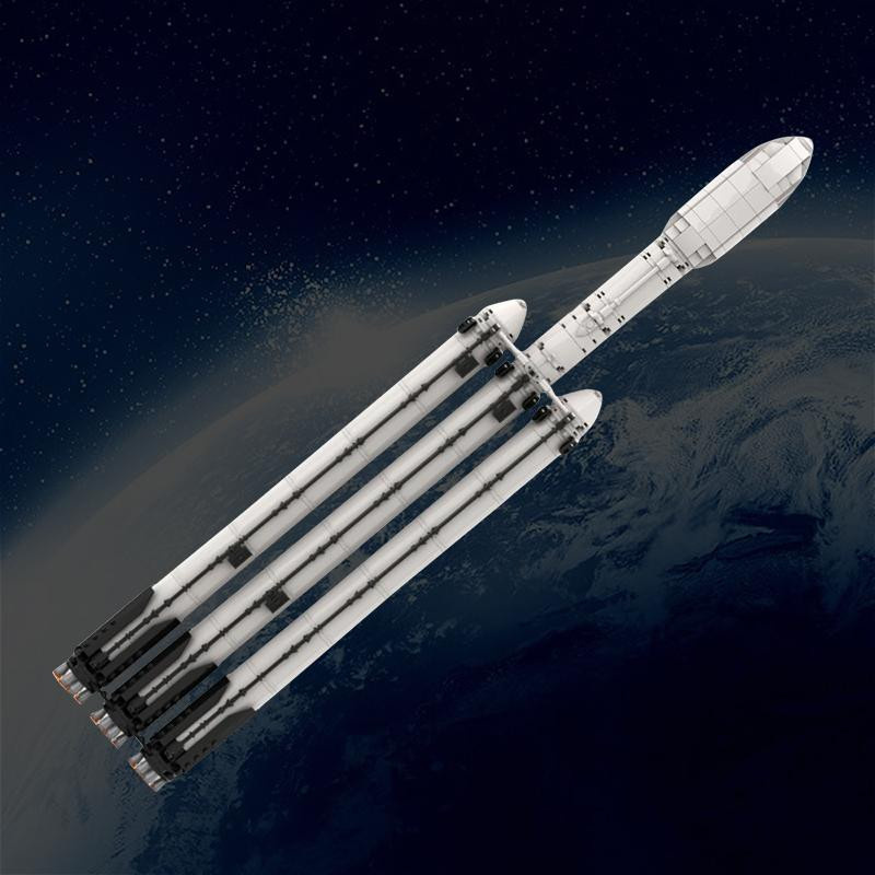 Yiran toy MOC Falcon Heavy Träger Saturn V SpaceX Raumschiff Bausteine ab 14 Jahren - Bild 2
