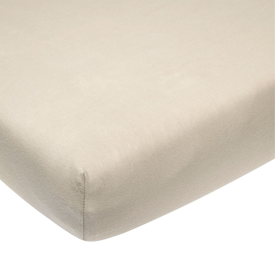 Meyco Spannbetttuch aus Jersey für Kinderbetten in Sand/Beige, B/T: 70 x 140 cm - Bild 1