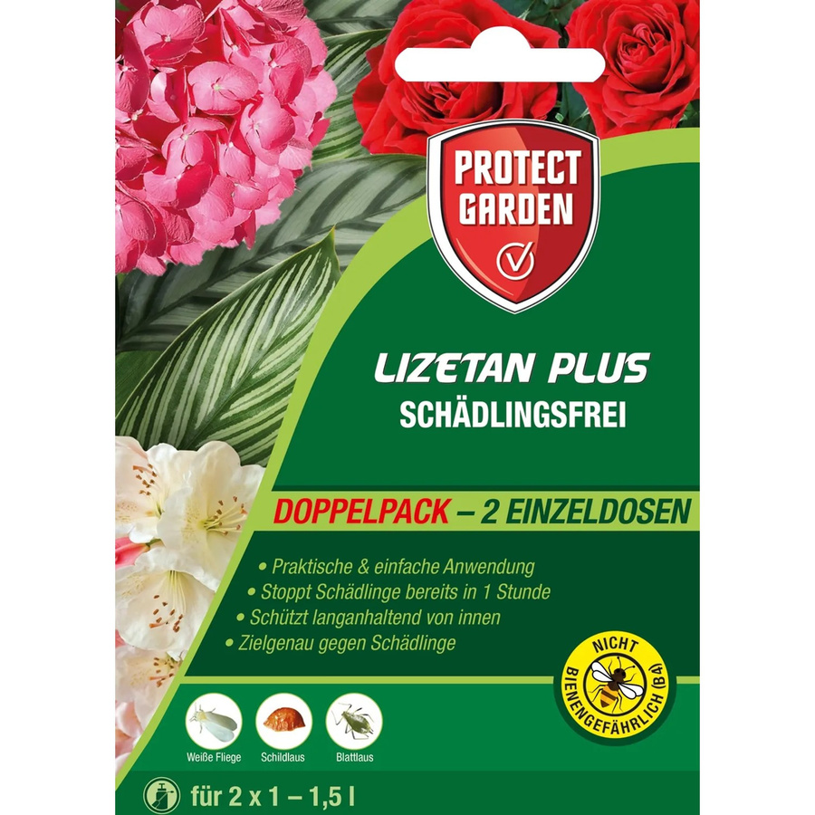 Protect Garden Lizetan Plus Schädlingsbekämpfung gegen Blattläuse, Weiße Fliegen und Schildläuse für Zierpflanzen, 2 x 4 ml - Bild 2