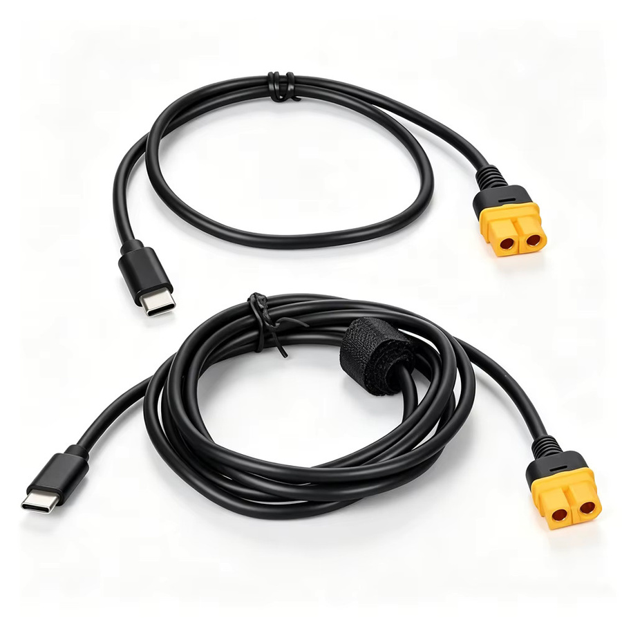 ToolkitRC USB-C zu XT60 Ladekabel PD 100W Buchsenadapter in Schwarz für Drohnen und Energiespeicher - Bild 4