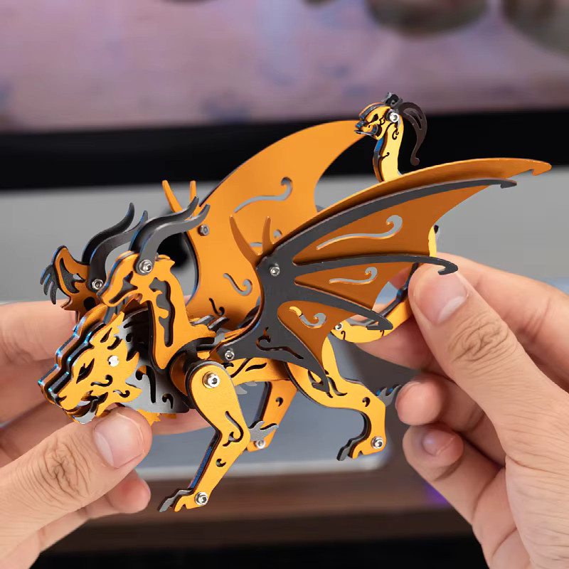 MOKR Chimera 3D Metall-Puzzle, Fantasy, Metall, Orange - Bild 4