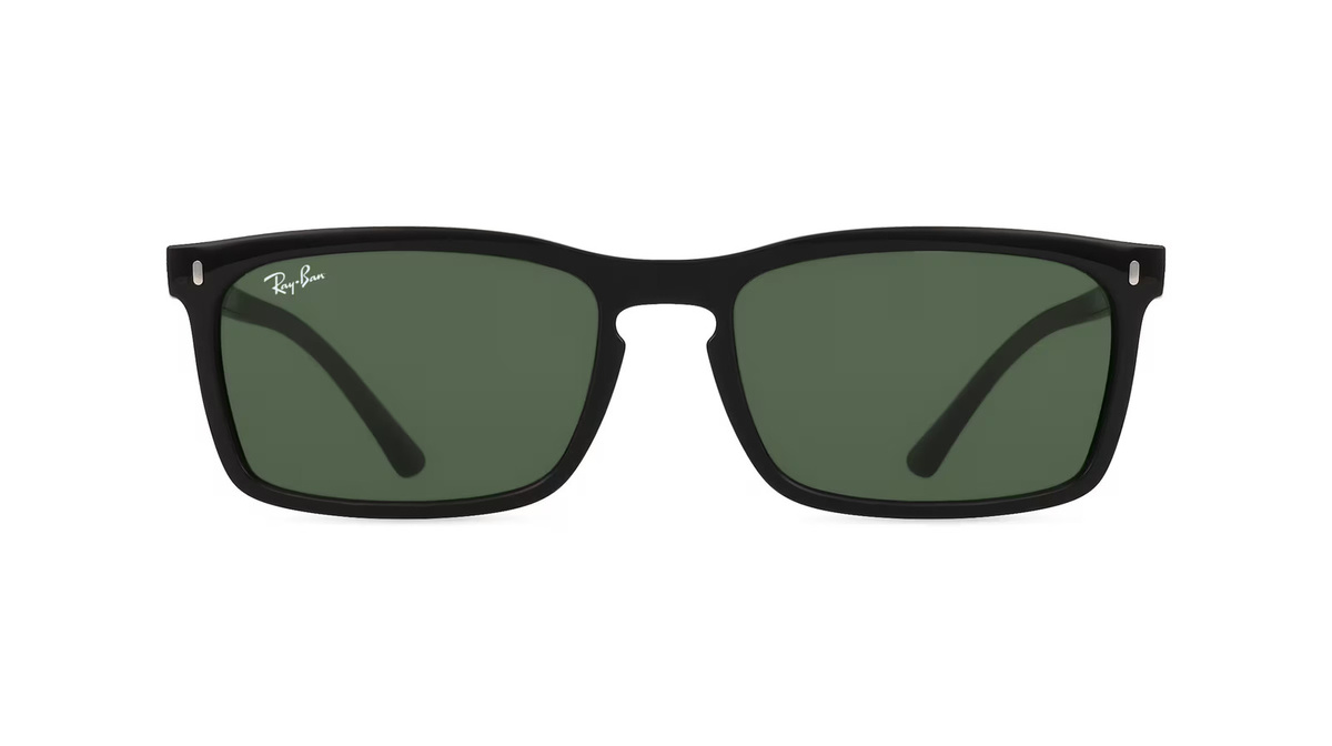 Ray-Ban 0RB4435 Sonnenbrille Vollrand, Quadratisch, Kunststoff, Unisex, Schwarz, Green - Bild 1